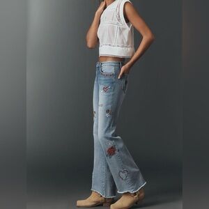 Driftwood x Free People Eva Boot Cut “LOVE LETTERS” Jeans NWT SIZE 27